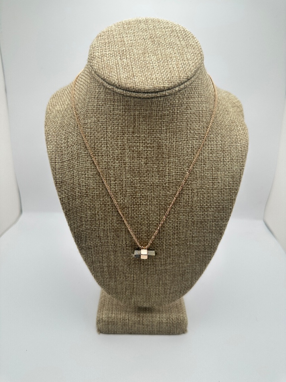 KENDRA SCOTT Amanda Pyrite + Rose Gold Necklace